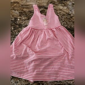 Charming Pink Striped Kids Dress